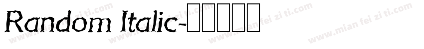 Random Italic字体转换